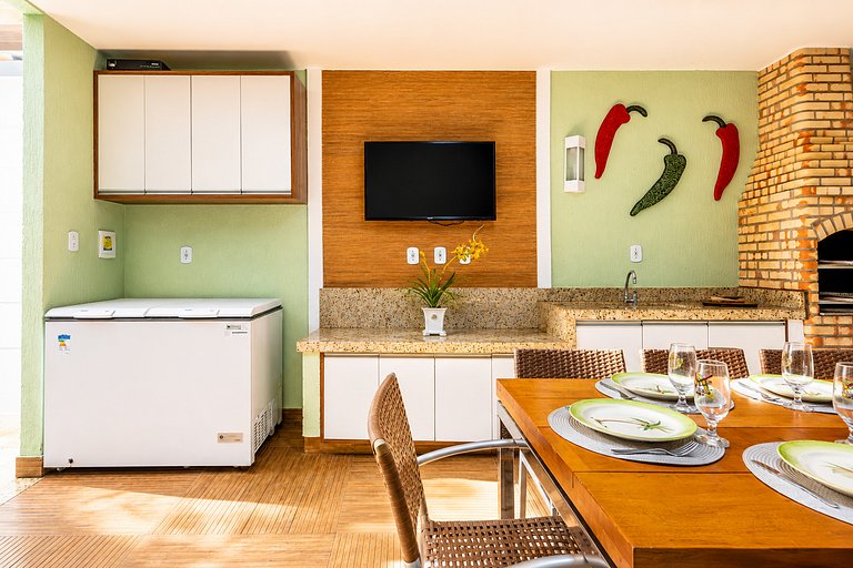 Casa a 300 metros de la playa de Geribá con área gourmet BZ0