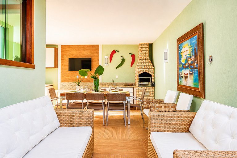 Casa 300m da praia de Geribá c\ área gourmet BZ08