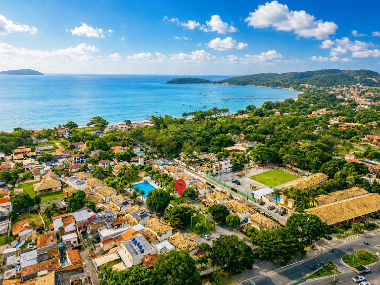 Búzios! 300m da Praia, casa 4 suítes! BZ47 Condomínio Viva l