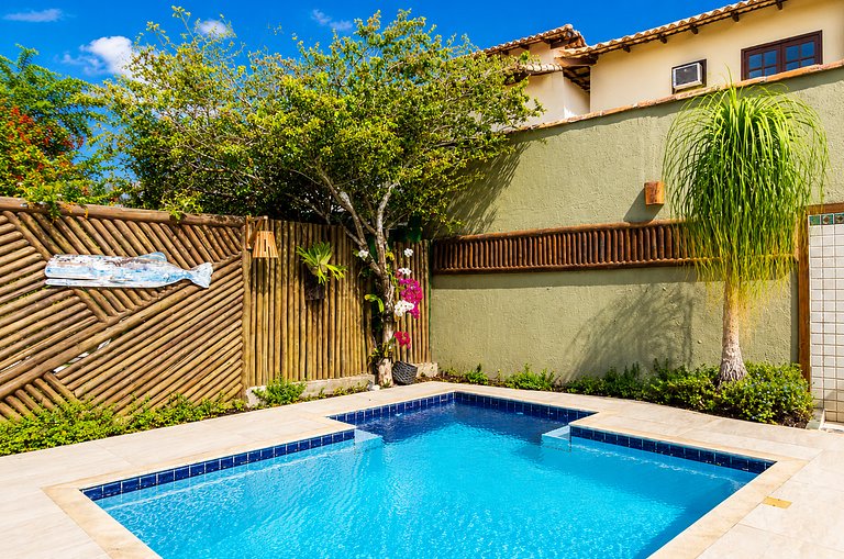 Casa com piscina/sauna/churrasqueira a 300m da praia BZ34