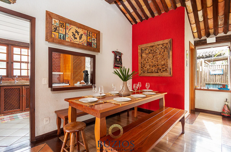 Casa com piscina e sauna a 300m da praia BZ34
