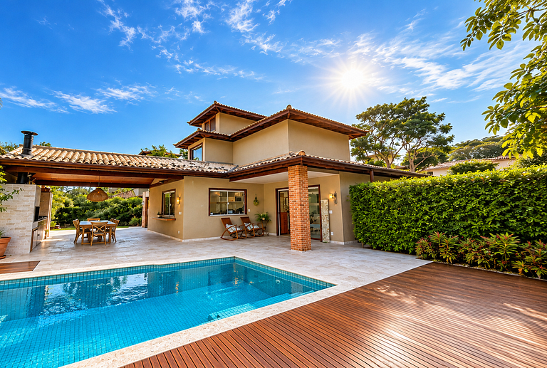 Bz41 Casa c/ Piscina Privativa 150m da praia!