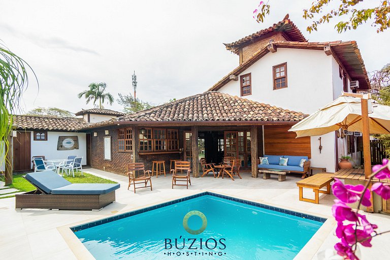 BZ34 Casa com Piscina e Sauna a 150 m da praia!