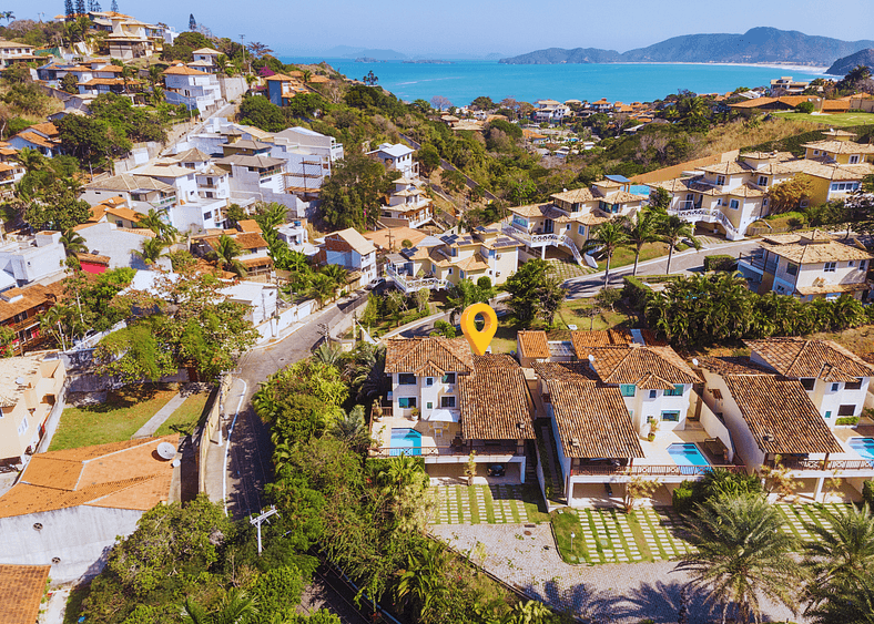 BZ73 Geribá! Casa c/ piscina privativa 5 Suítes!